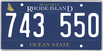 RI license plate 743550