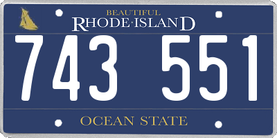 RI license plate 743551