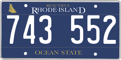 RI license plate 743552