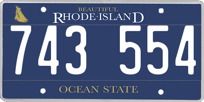 RI license plate 743554