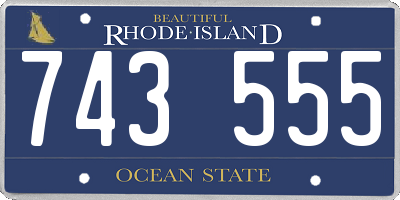 RI license plate 743555