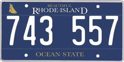 RI license plate 743557