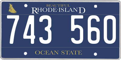 RI license plate 743560