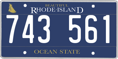 RI license plate 743561