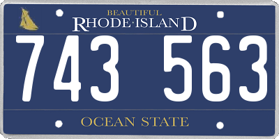 RI license plate 743563