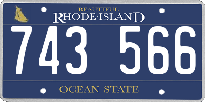 RI license plate 743566