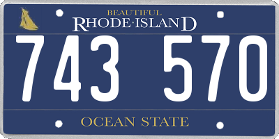 RI license plate 743570