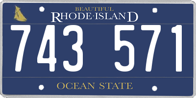 RI license plate 743571