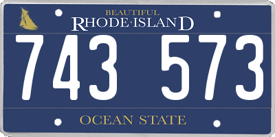 RI license plate 743573