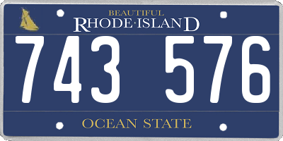 RI license plate 743576