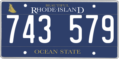 RI license plate 743579