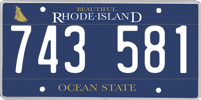 RI license plate 743581