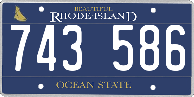 RI license plate 743586