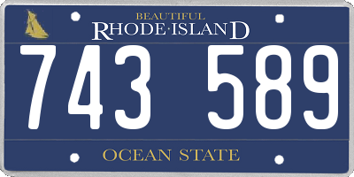 RI license plate 743589