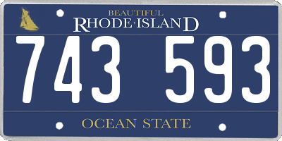 RI license plate 743593