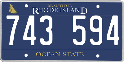 RI license plate 743594