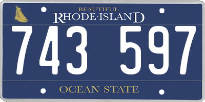 RI license plate 743597
