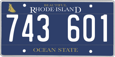 RI license plate 743601