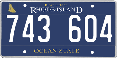 RI license plate 743604
