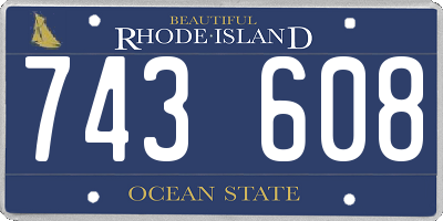 RI license plate 743608
