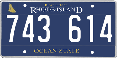 RI license plate 743614