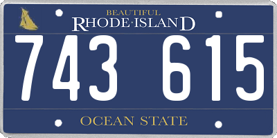 RI license plate 743615