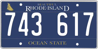 RI license plate 743617