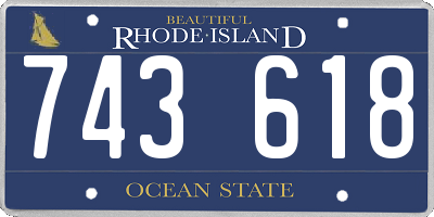 RI license plate 743618