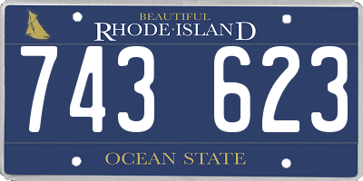 RI license plate 743623