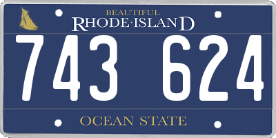 RI license plate 743624