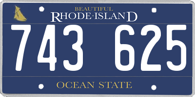 RI license plate 743625