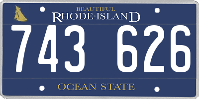 RI license plate 743626