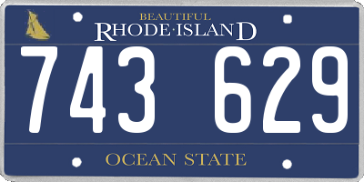 RI license plate 743629