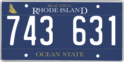 RI license plate 743631