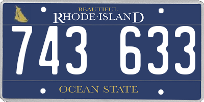 RI license plate 743633