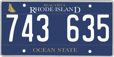 RI license plate 743635