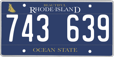 RI license plate 743639