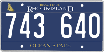 RI license plate 743640