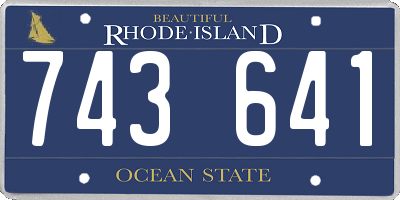 RI license plate 743641