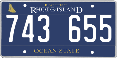 RI license plate 743655