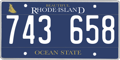 RI license plate 743658