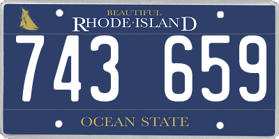 RI license plate 743659