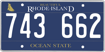 RI license plate 743662