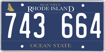 RI license plate 743664