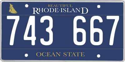 RI license plate 743667