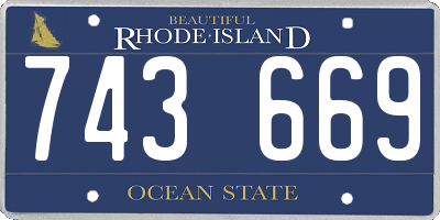 RI license plate 743669