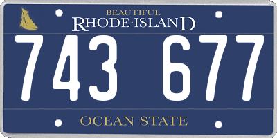 RI license plate 743677
