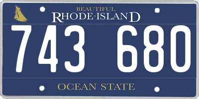 RI license plate 743680