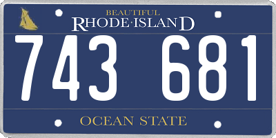RI license plate 743681