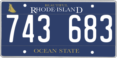 RI license plate 743683